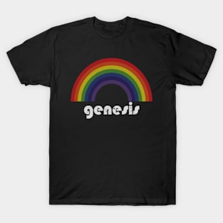 Genesis Vintage Retro Rainbow T-Shirt